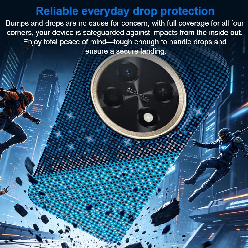 For Huawei Enjoy 90 Pro Max Asterism Pattern TPU Magnetic Phone Case - Orange - EDA009702501A