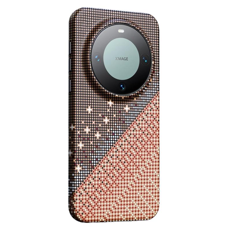 For Huawei Mate 60 Pro / 60 Pro+ Asterism Pattern TPU Magnetic Phone Case - Orange - EDA009702502A
