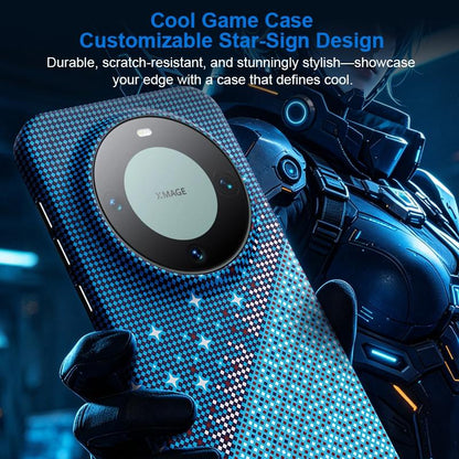 For Huawei Mate 60 Pro / 60 Pro+ Asterism Pattern TPU Magnetic Phone Case - Blue - EDA009702502C
