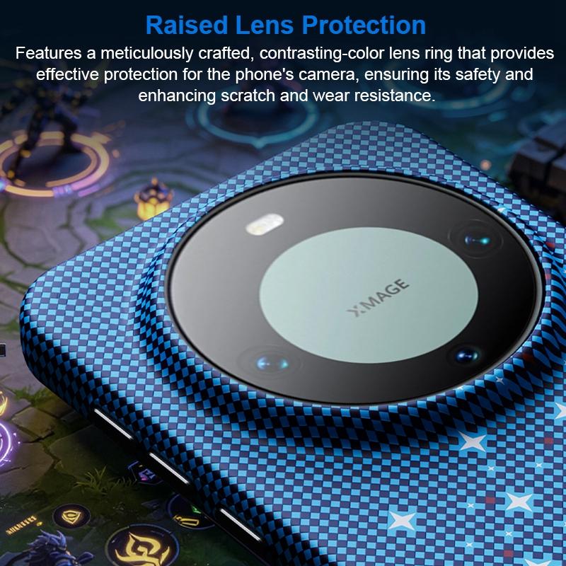 For Huawei Mate 60 Pro / 60 Pro+ Asterism Pattern TPU Magnetic Phone Case - Blue - EDA009702502C