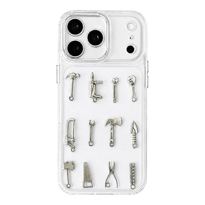 For iPhone 17 Pro Max 3D Metal Tools Acrylic Phone Case - Transparent - EDA009703301A