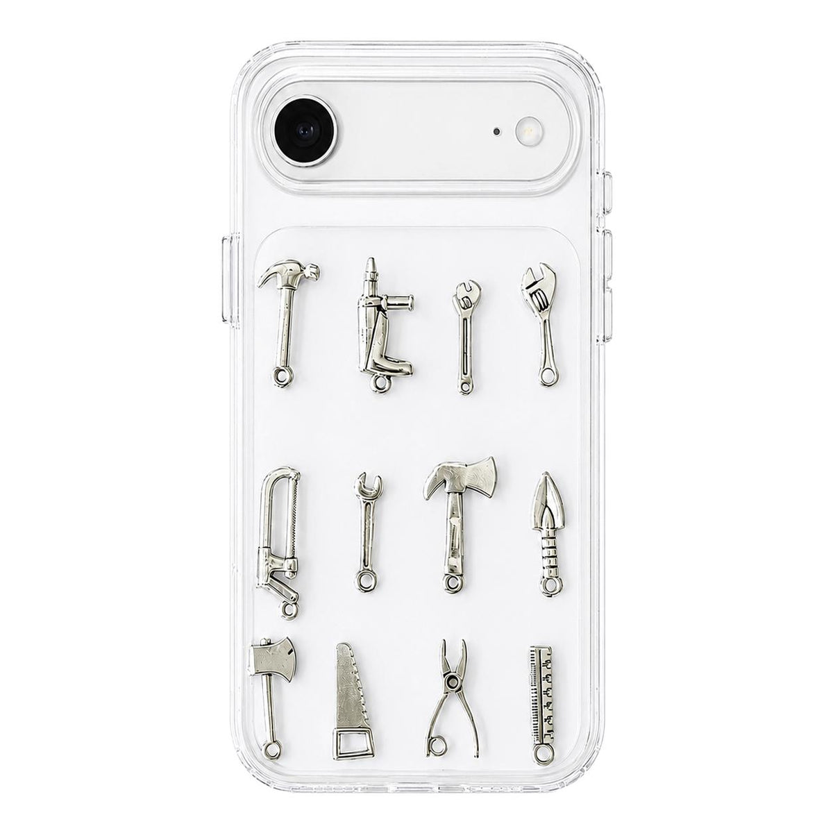 For iPhone Air 3D Metal Tools Acrylic Phone Case - Transparent - EDA009703304A