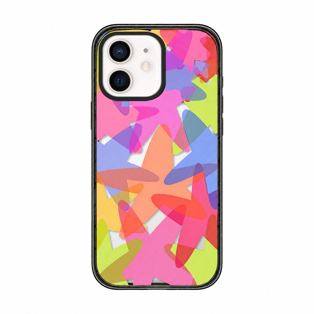 For iPhone 11 Colorful Balloon Pattern Transparent Acrylic TPU Phone Case - Gradient Rainbow Starfish - EDA009704723D