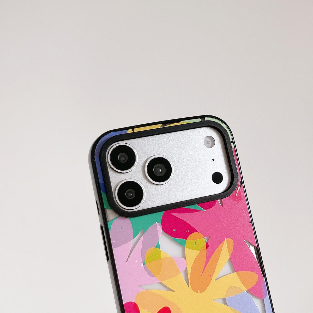 For iPhone 15 Colorful Balloon Pattern Transparent Acrylic TPU Phone Case - Watercolor Rainbow Balloons - EDA009704712A