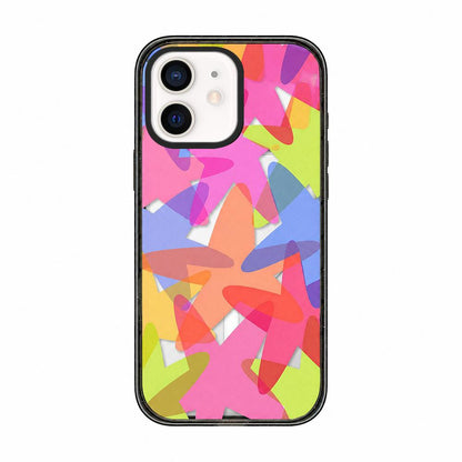 For iPhone 11 Colorful Balloon Pattern Transparent Magnetic Acrylic TPU Phone Case - Gradient Rainbow Starfish - EDA009704823D