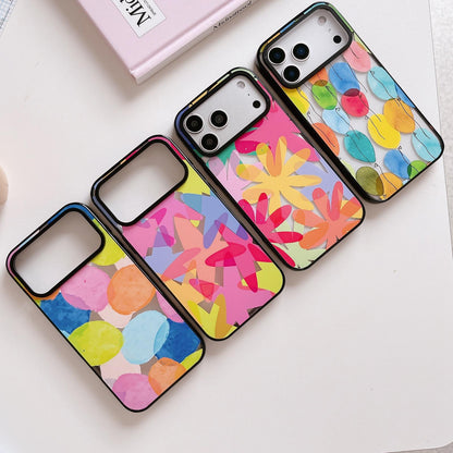 For iPhone 11 Colorful Balloon Pattern Transparent Magnetic Acrylic TPU Phone Case - Watercolor Rainbow Balloons - EDA009704823A