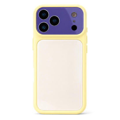 For iPhone 17 Pro Max Dopamine Color Large Window Acrylic PC Phone Case - Purple and White - EDA009705201B