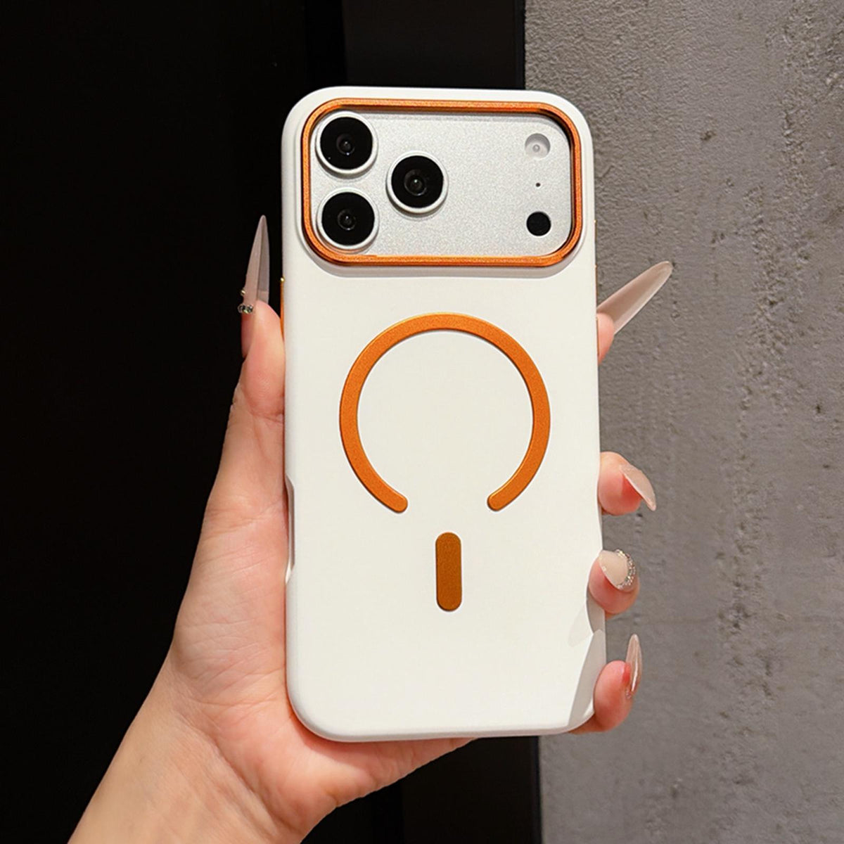 For iPhone 17 Ice Frosted Texture Magnetic Phone Case - White - EDA009708103A