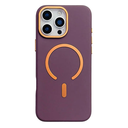 For iPhone 16 Pro Max Ice Frosted Texture Magnetic Phone Case - Purple - EDA009708104D
