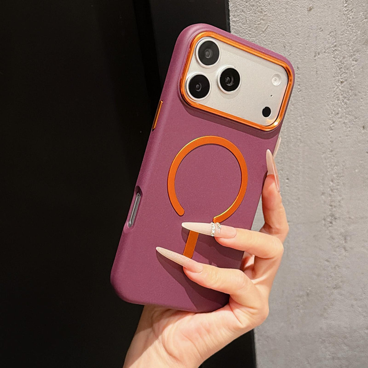 For iPhone 16 Ice Frosted Texture Magnetic Phone Case - Purple - EDA009708106D