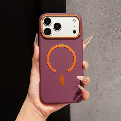 For iPhone 15 Pro Max Ice Frosted Texture Magnetic Phone Case - Purple - EDA009708107D