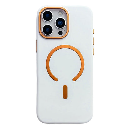 For iPhone 15 Pro Ice Frosted Texture Magnetic Phone Case - White - EDA009708108A