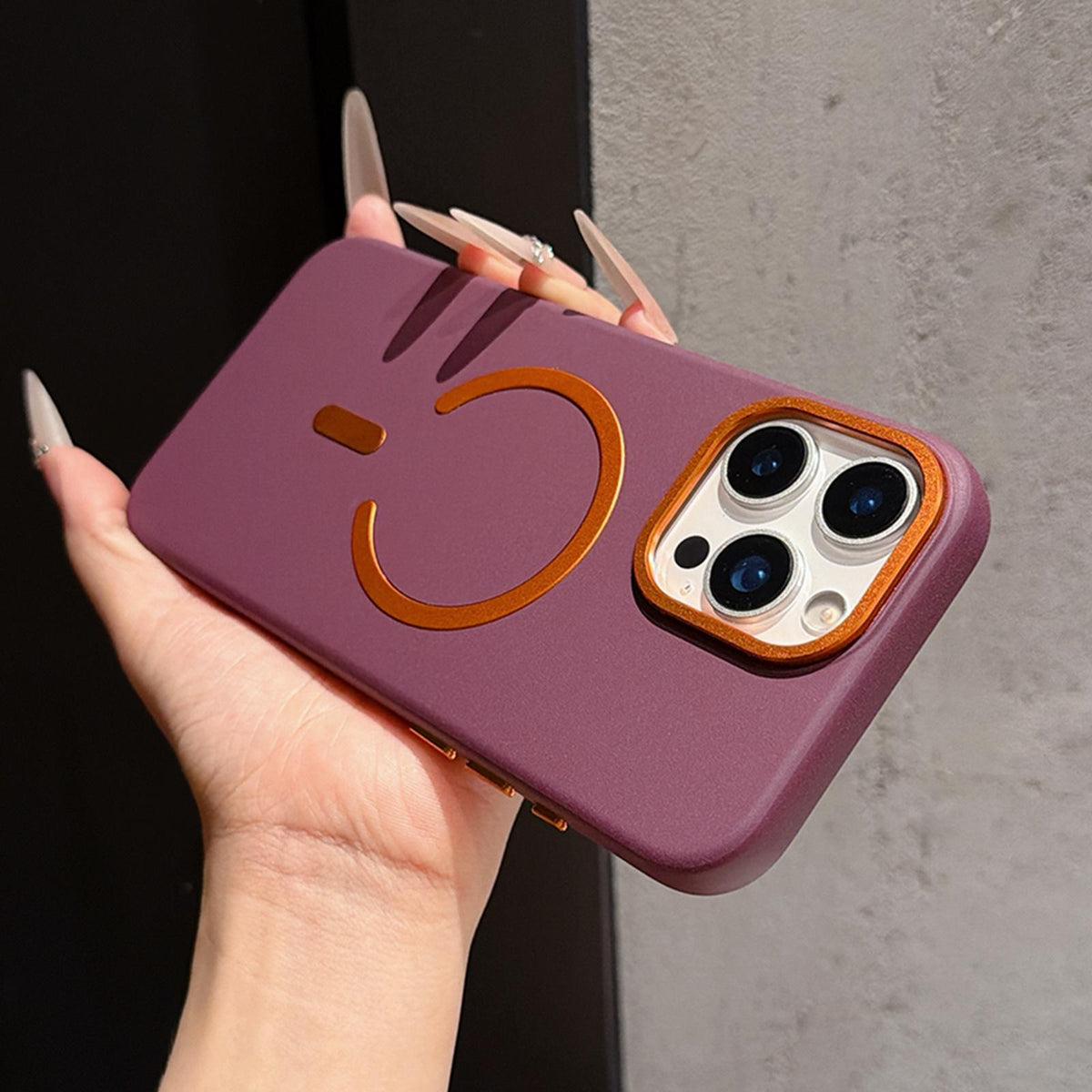 For iPhone 15 Pro Ice Frosted Texture Magnetic Phone Case - Purple - EDA009708108D