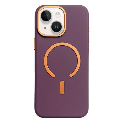 For iPhone 15 Ice Frosted Texture Magnetic Phone Case - Purple - EDA009708109D
