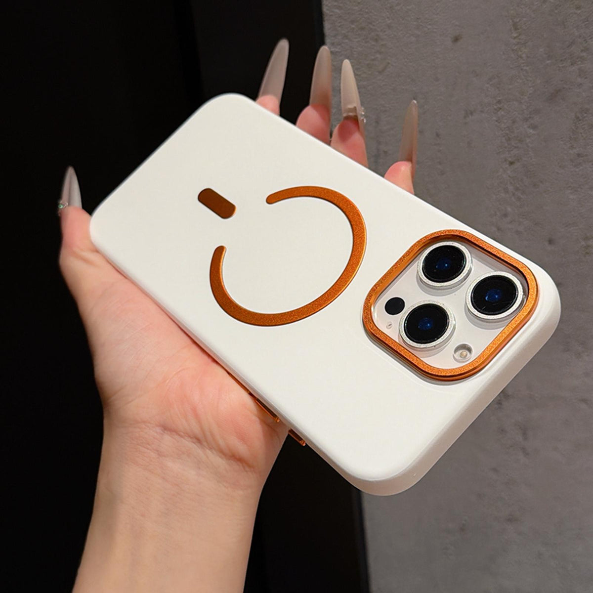 For iPhone 14 Pro Ice Frosted Texture Magnetic Phone Case - White - EDA009708111A