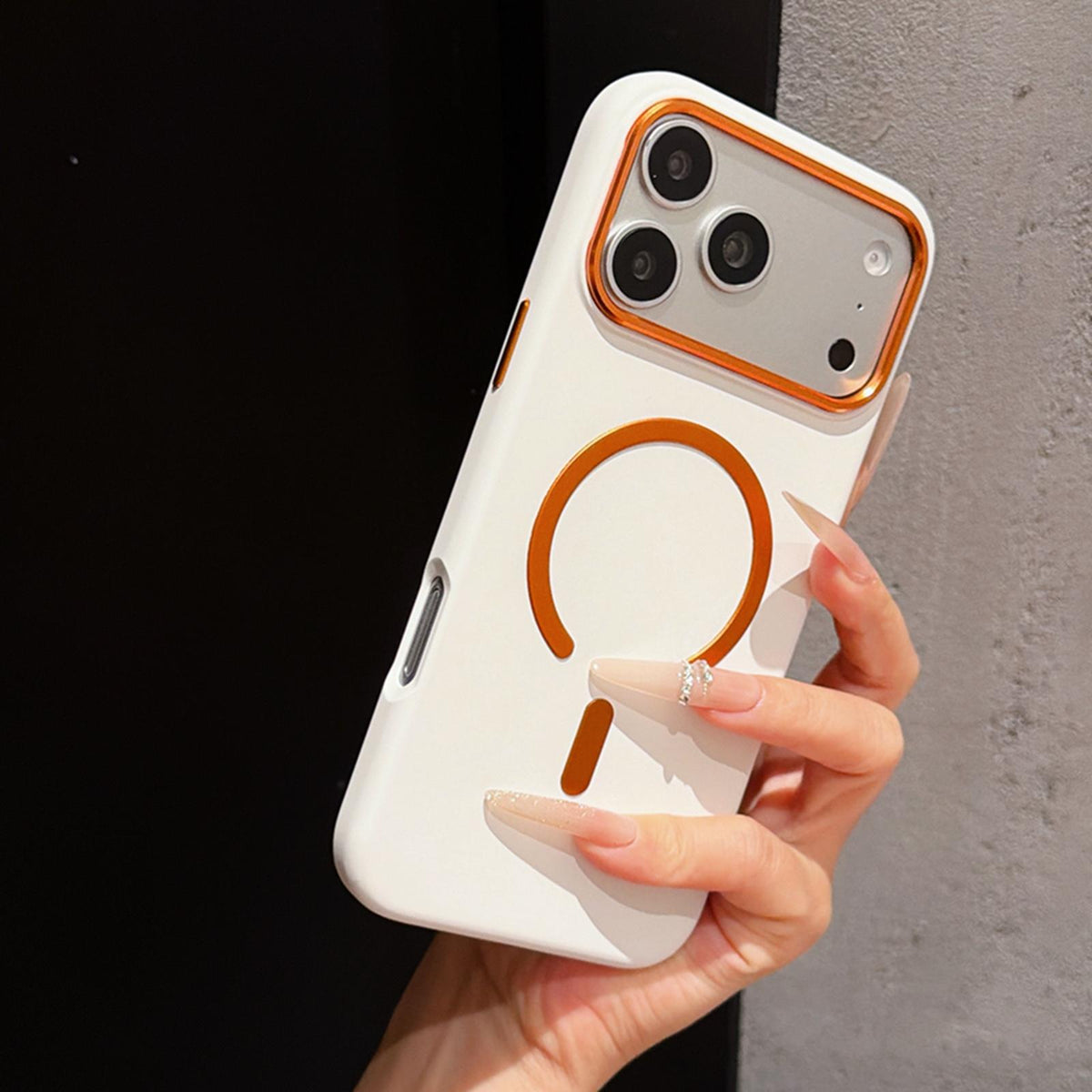 For iPhone 14 Pro Ice Frosted Texture Magnetic Phone Case - White - EDA009708111A
