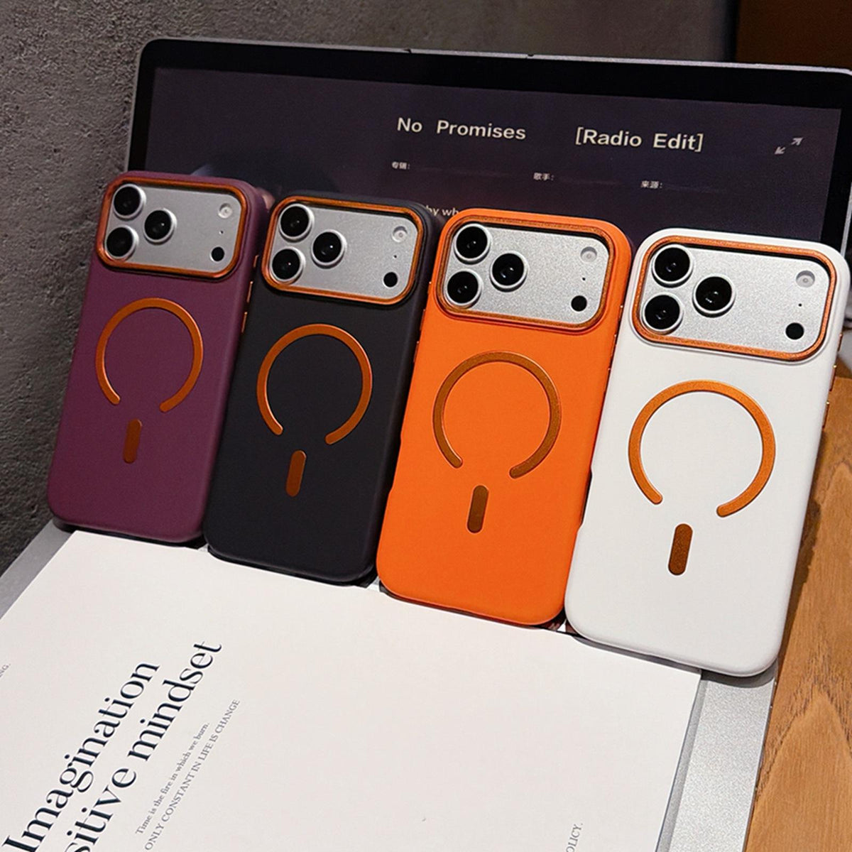For iPhone 15 Ice Frosted Texture Magnetic Phone Case - Purple - EDA009708109D