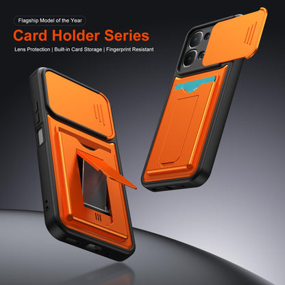 For vivo iQOO Z11x 5G / vivo Y31d 4G Card Holder Series Sliding Lens Cover PC Hybrid TPU Phone Case - Purple - EDA009709502E