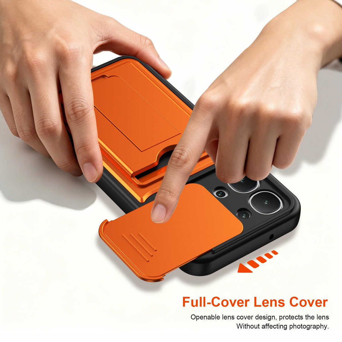 For vivo iQOO Z11x 5G / vivo Y31d 4G Card Holder Series Sliding Lens Cover PC Hybrid TPU Phone Case - Purple - EDA009709502E