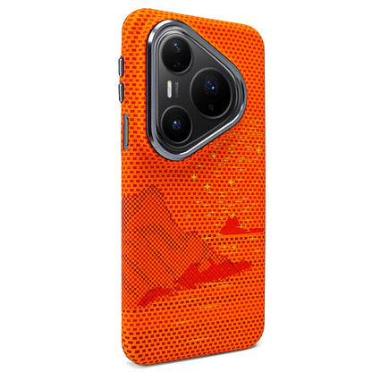 For Huawei Pura 90 Pro Max 5G Kevlar Texture Water Sticker Magnetic Phone Case - Orange - EDA009710302C