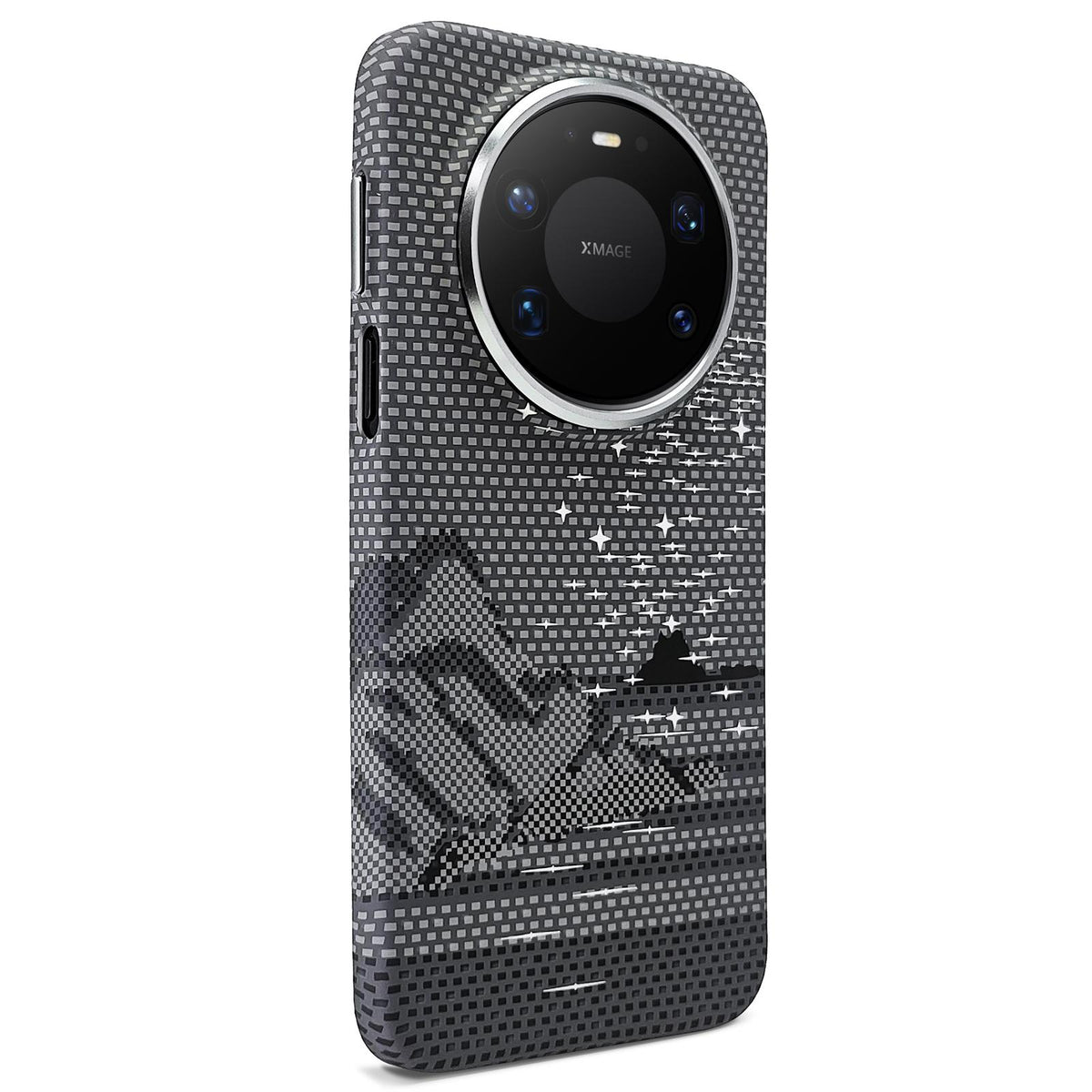 For Huawei Mate 80 Pro Max Kevlar Texture Water Sticker Magnetic Phone Case - Grey - EDA009710304A