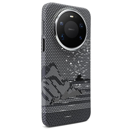 For Huawei Mate 80 Pro Max Kevlar Texture Water Sticker Magnetic Phone Case - Grey - EDA009710304A