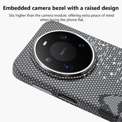 For Huawei Mate 80 Pro Max Kevlar Texture Water Sticker Magnetic Phone Case - Blue - EDA009710304B