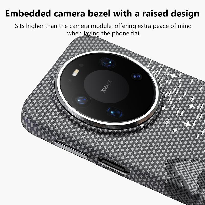 For Huawei Mate 80 Pro Max Kevlar Texture Water Sticker Magnetic Phone Case - Orange - EDA009710304C