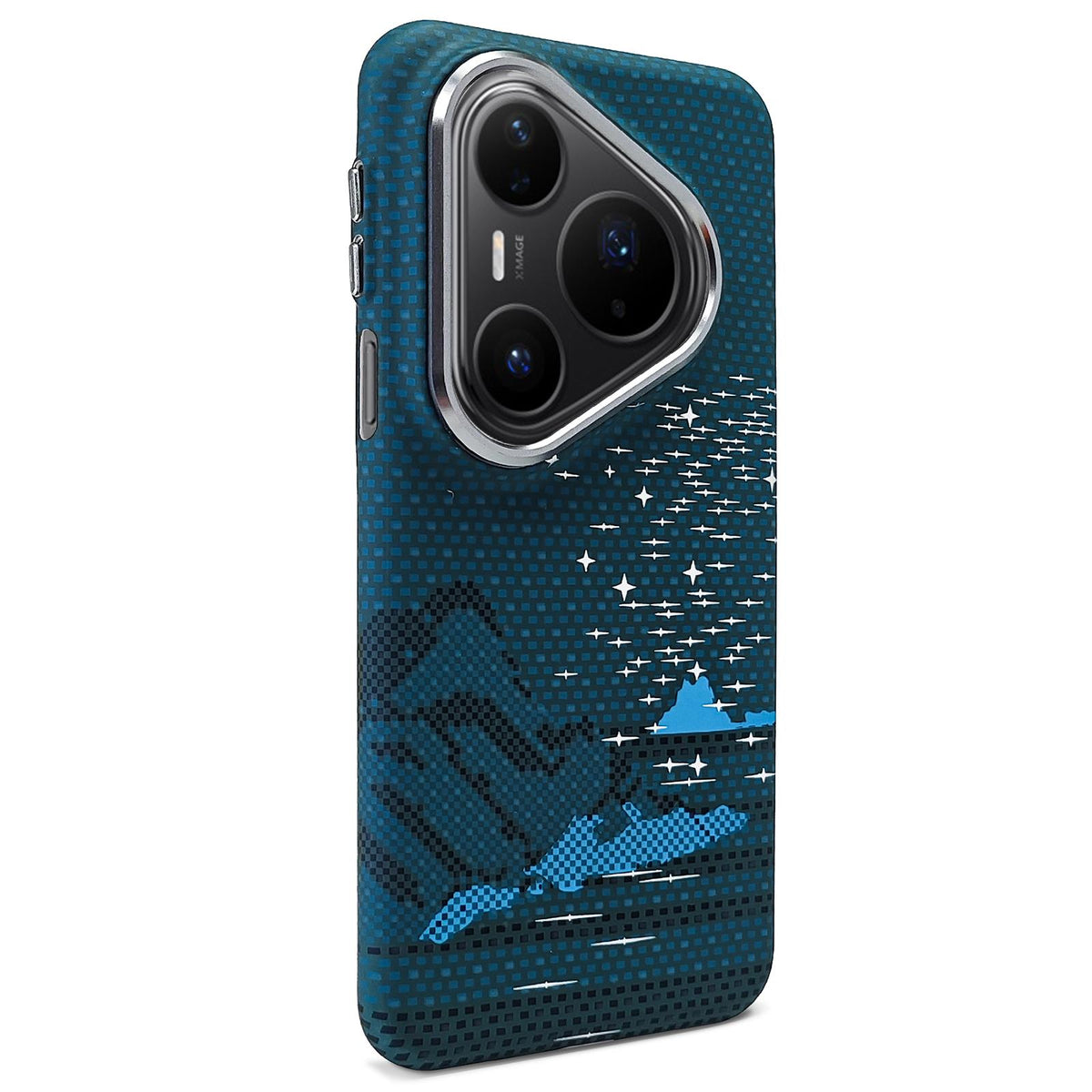 For Huawei Pura 80 Pro 5G Kevlar Texture Water Sticker Magnetic Phone Case - Blue - EDA009710305B