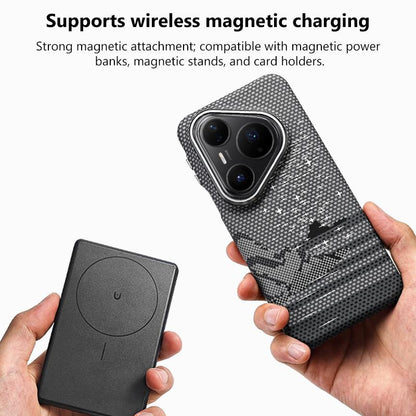 For Huawei Pura 80 Pro 5G Kevlar Texture Water Sticker Magnetic Phone Case - Orange - EDA009710305C