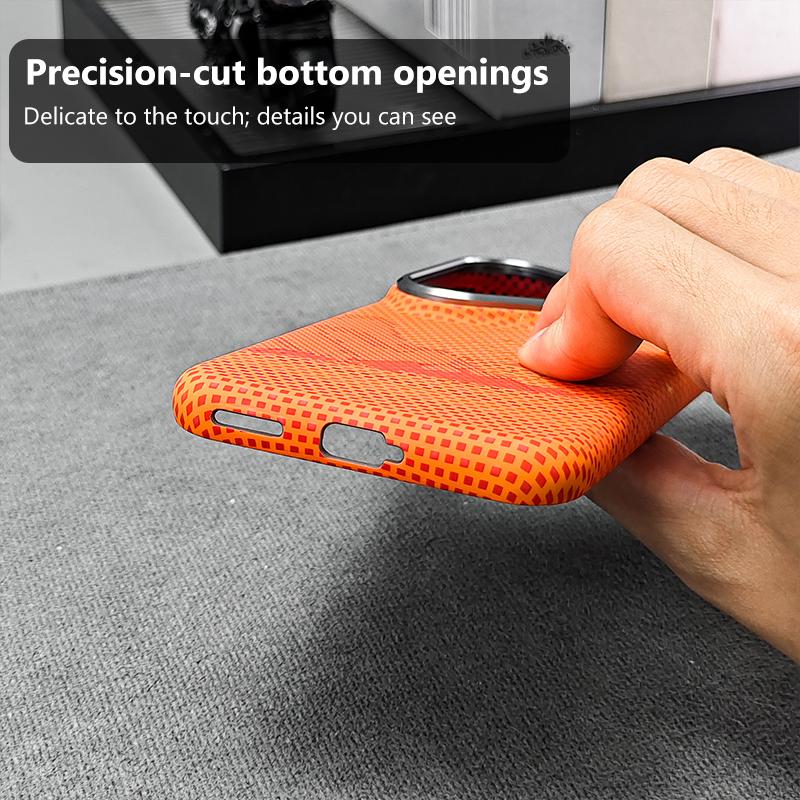 For Huawei Pura 80 Pro 5G Kevlar Texture Water Sticker Magnetic Phone Case - Orange - EDA009710305C