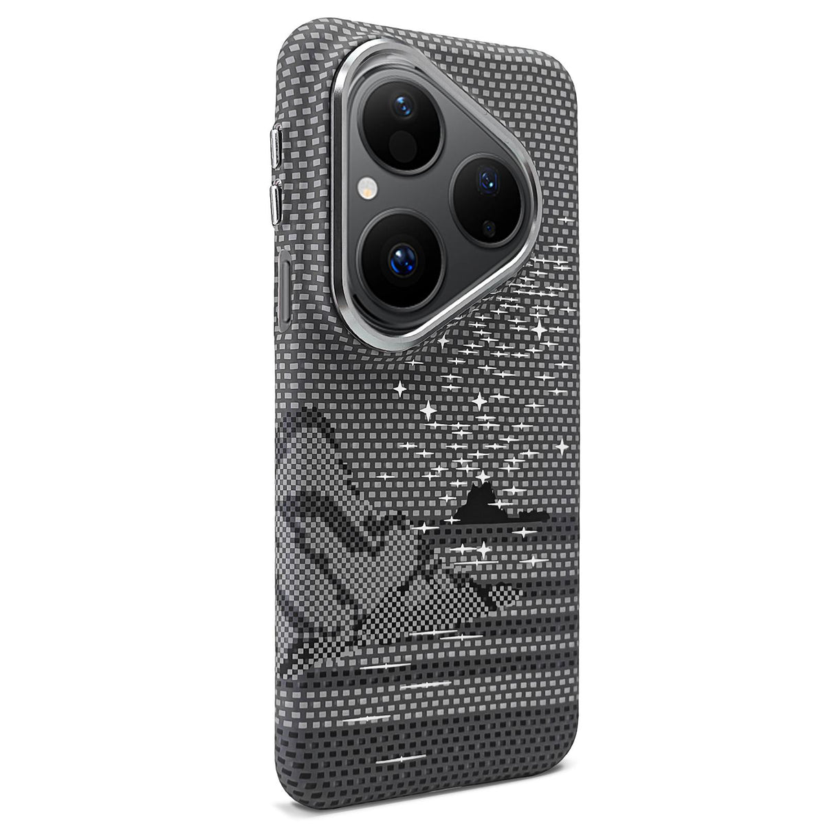 For Huawei Pura 80 5G Kevlar Texture Water Sticker Magnetic Phone Case - Grey - EDA009710306A