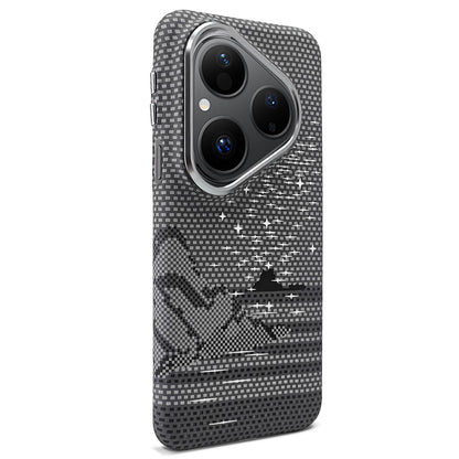For Huawei Pura 80 5G Kevlar Texture Water Sticker Magnetic Phone Case - Grey - EDA009710306A