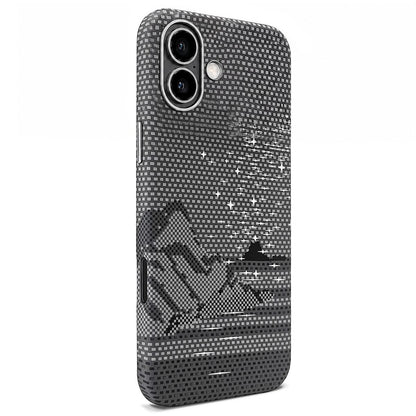 For iPhone 16 Kevlar Texture Water Sticker Magnetic Phone Case - Grey - EDA009710809A