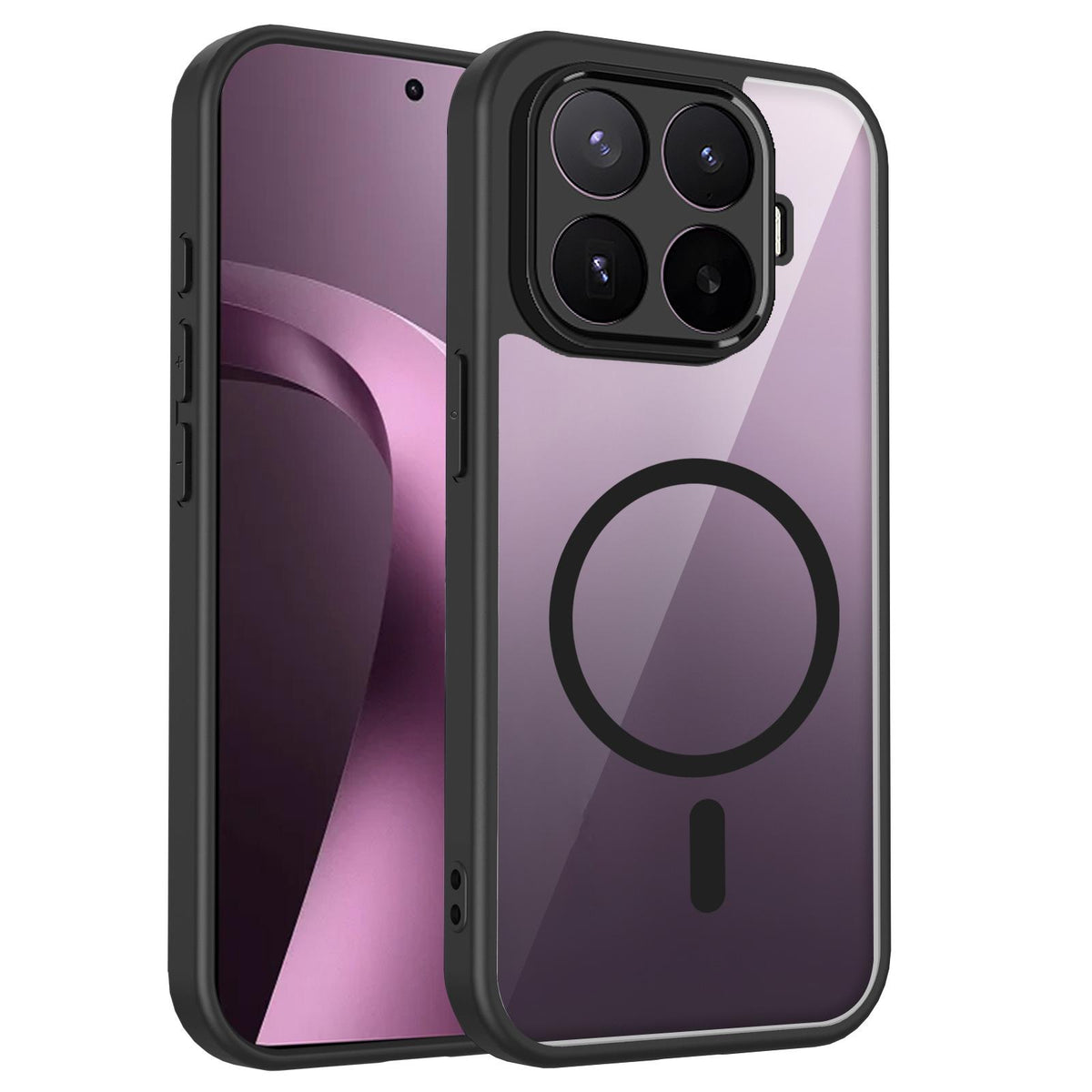 For Xiaomi 17T 5G Matte PC Skin-feel Magnetic Shockproof Phone Case - Black - EDA009711002B