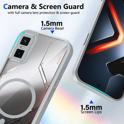 For Infinix GT 30 Pro Matte PC Skin-feel Magnetic Shockproof Phone Case - Grey - EDA009711201A