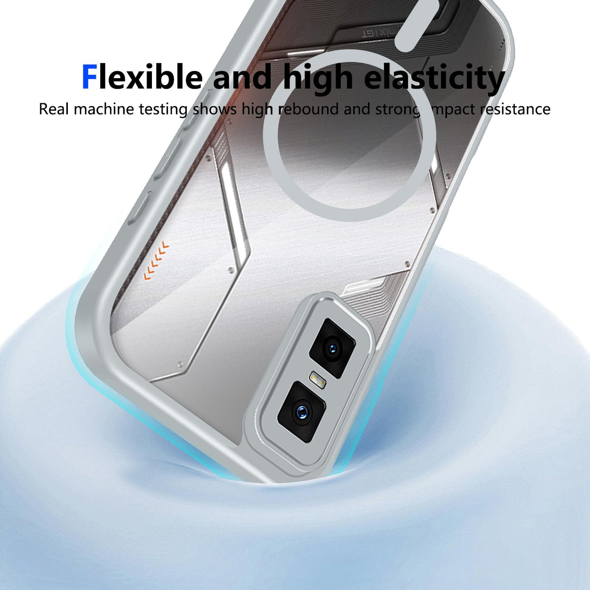 For Infinix GT 30 Pro Matte PC Skin-feel Magnetic Shockproof Phone Case - Grey - EDA009711201A