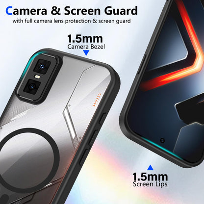 For Infinix GT 30 Pro Matte PC Skin-feel Magnetic Shockproof Phone Case - Black - EDA009711201B