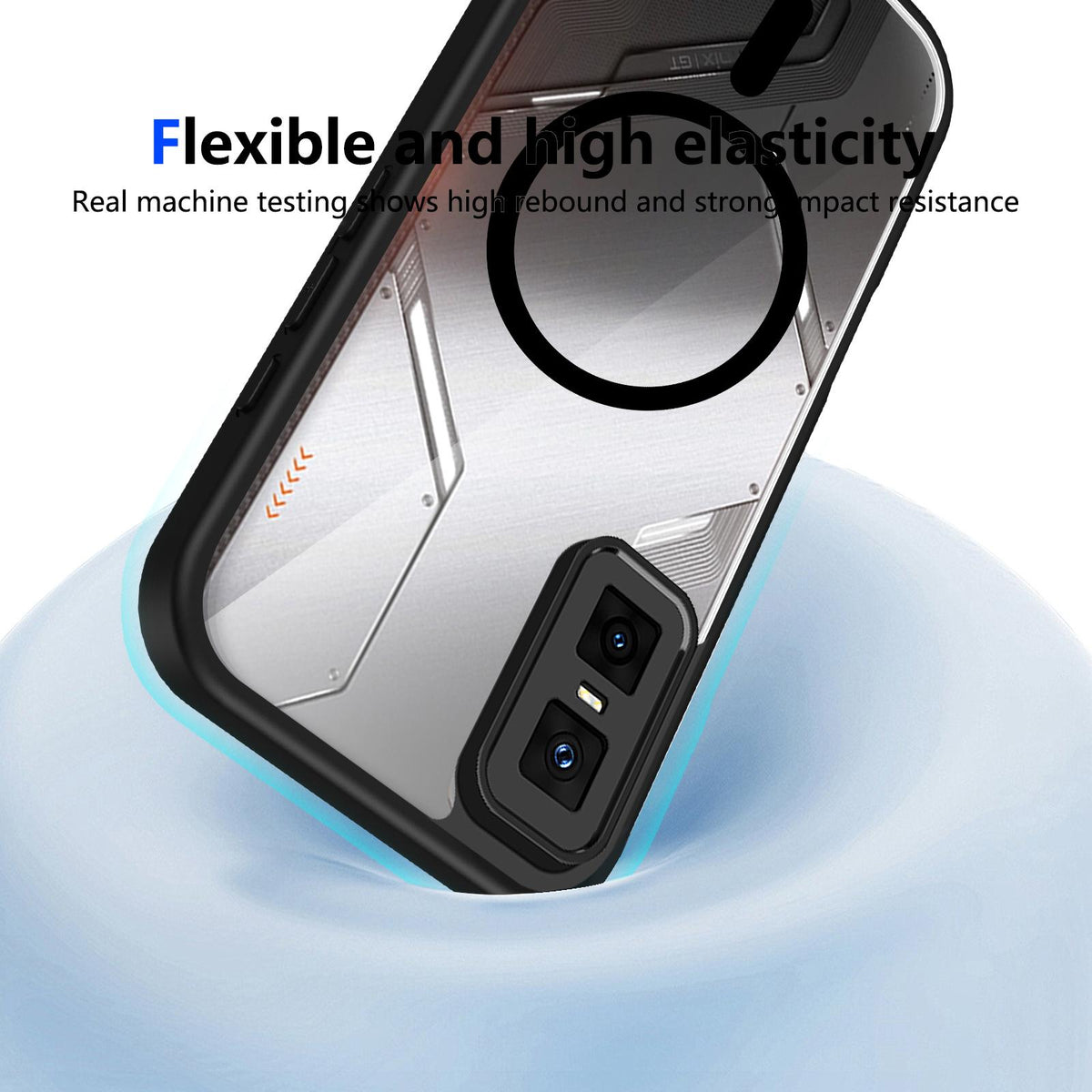 For Infinix GT 30 Pro Matte PC Skin-feel Magnetic Shockproof Phone Case - Black - EDA009711201B