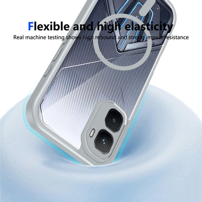 For Infinix GT 50 Pro Matte PC Skin-feel Magnetic Shockproof Phone Case - Grey - EDA009711202A
