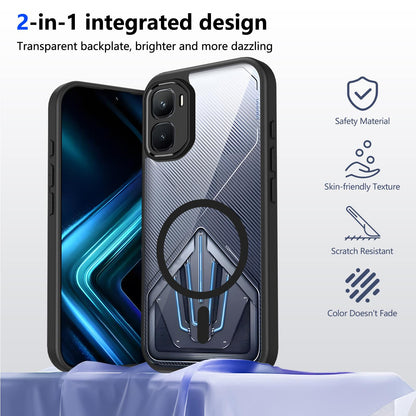 For Infinix GT 50 Pro Matte PC Skin-feel Magnetic Shockproof Phone Case - Black - EDA009711202B