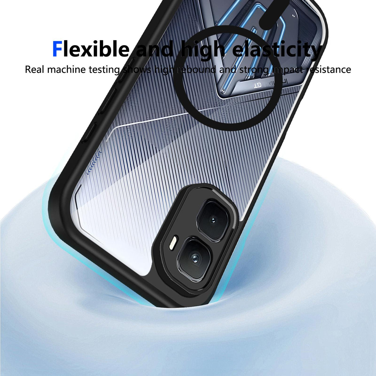 For Infinix GT 50 Pro Matte PC Skin-feel Magnetic Shockproof Phone Case - Black - EDA009711202B