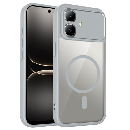 For Infinix Smart 20 4G Matte PC Skin-feel Magnetic Shockproof Phone Case - Grey - EDA009711204A