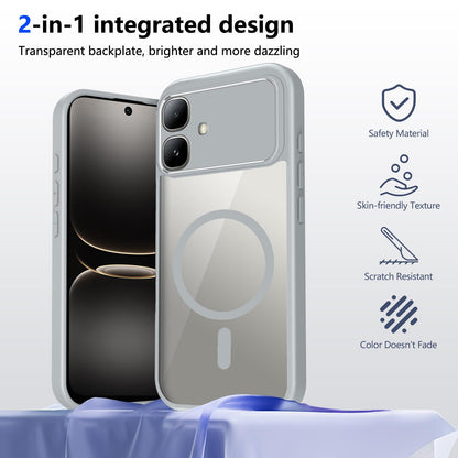 For Infinix Smart 20 4G Matte PC Skin-feel Magnetic Shockproof Phone Case - Grey - EDA009711204A