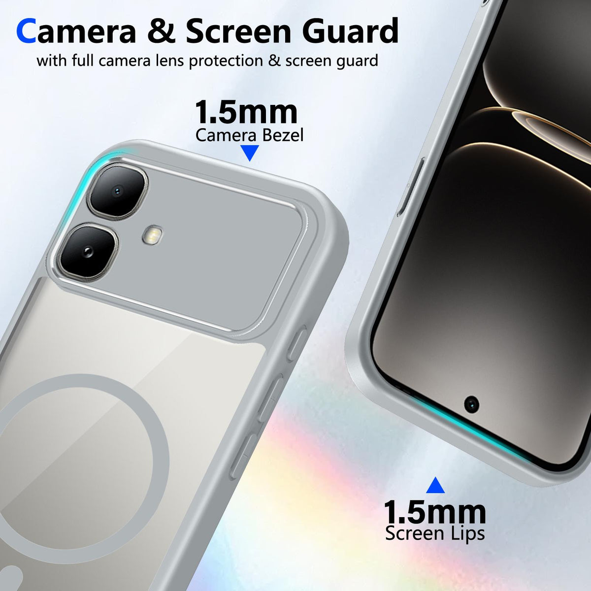 For Infinix Smart 20 4G Matte PC Skin-feel Magnetic Shockproof Phone Case - Grey - EDA009711204A