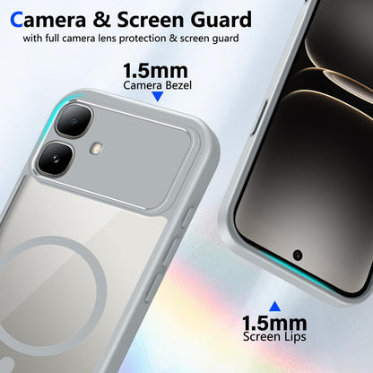 For Infinix Smart 20 4G Matte PC Skin-feel Magnetic Shockproof Phone Case - Grey - EDA009711204A