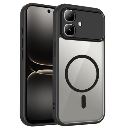 For Infinix Smart 20 4G Matte PC Skin-feel Magnetic Shockproof Phone Case - Black - EDA009711204B
