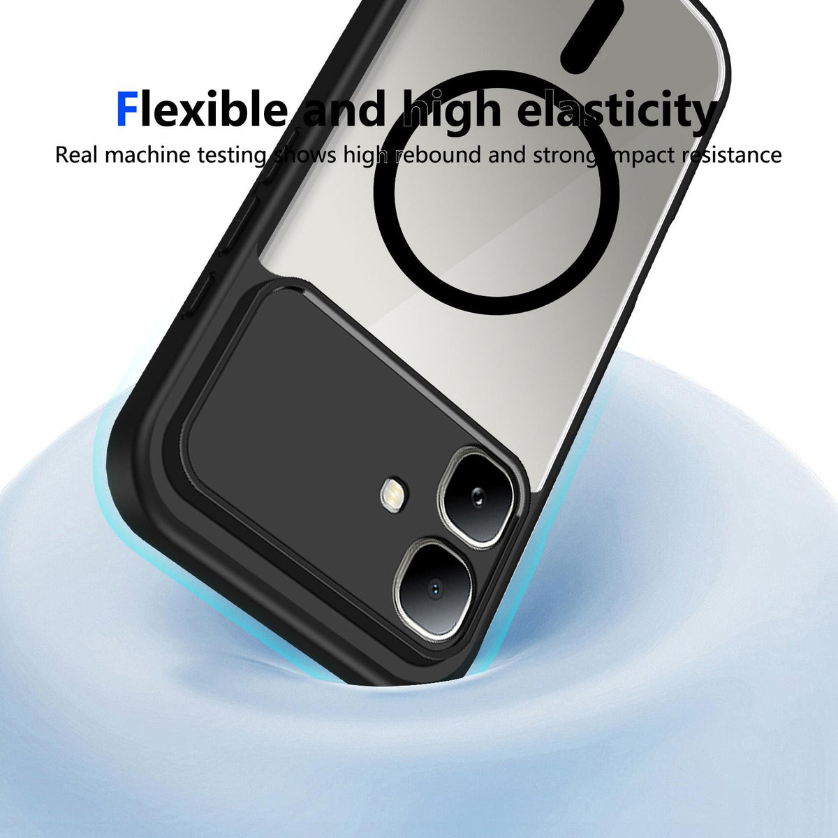 For Infinix Smart 20 4G Matte PC Skin-feel Magnetic Shockproof Phone Case - Black - EDA009711204B