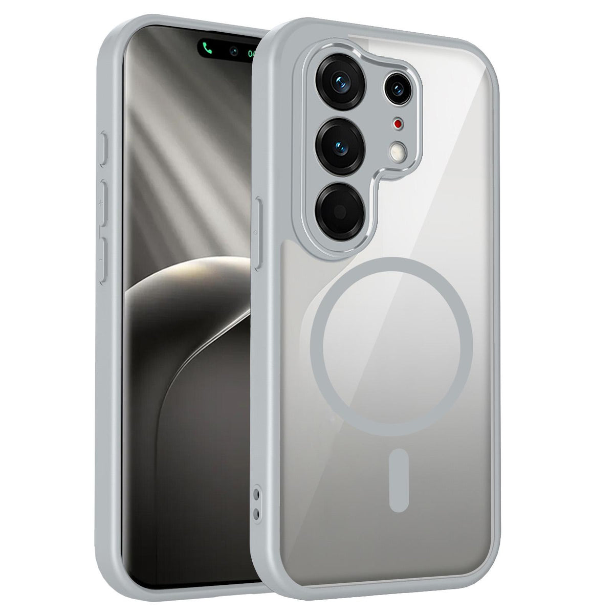 For Tecno Camon 50 Pro / 50 Ultra Matte PC Skin-feel Magnetic Shockproof Phone Case - Grey - EDA009711302A