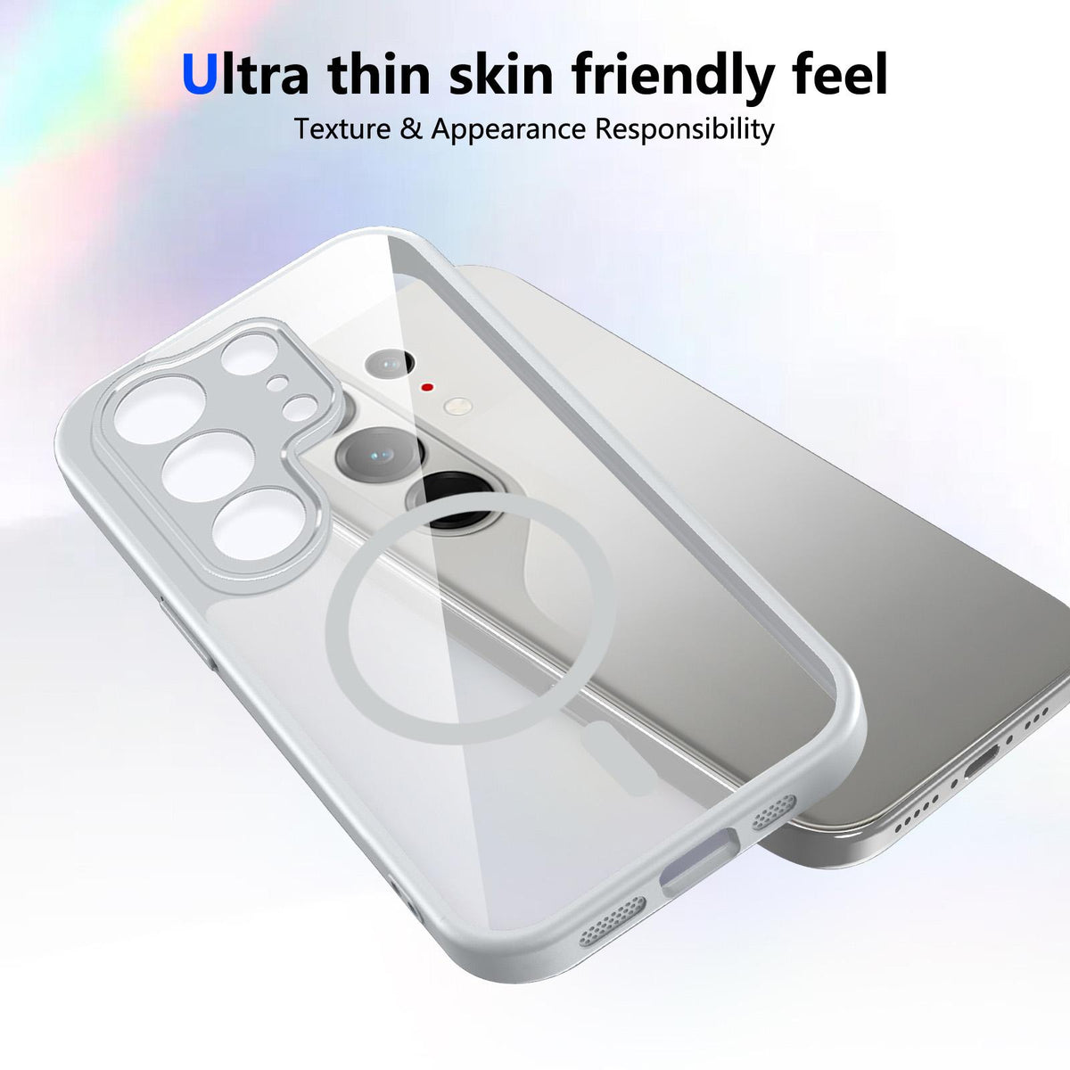For Tecno Camon 50 Pro / 50 Ultra Matte PC Skin-feel Magnetic Shockproof Phone Case - Grey - EDA009711302A